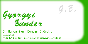 gyorgyi bunder business card