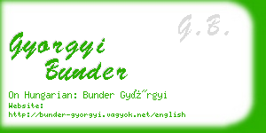gyorgyi bunder business card